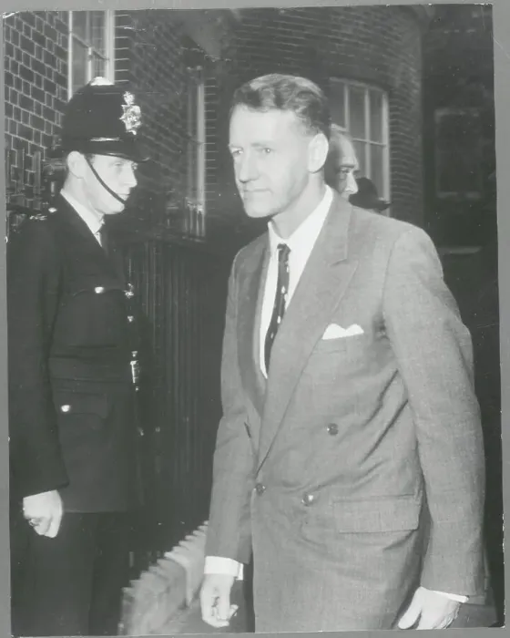 Framed Print : Ian Smith Arriving for Whitehall Negotiations