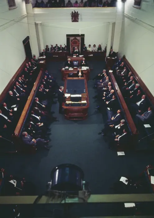 Framed Print : Ian Smith Speaking In Parliament Framed Print : Ian Smith Speaking In Parliament