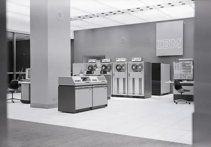 Framed Print : IBM Computers and Office Area Framed Print : IBM Computers and Office Area