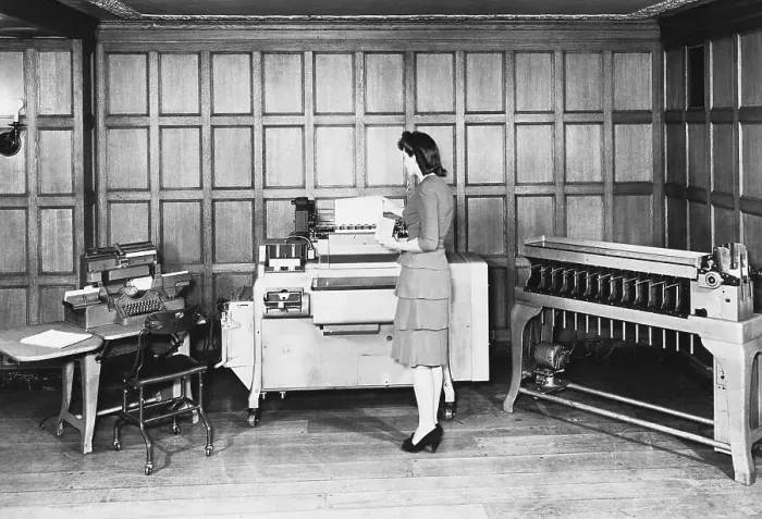 Framed Print : Ibm Punch Card With Equipment Framed Print : Ibm Punch Card With Equipment