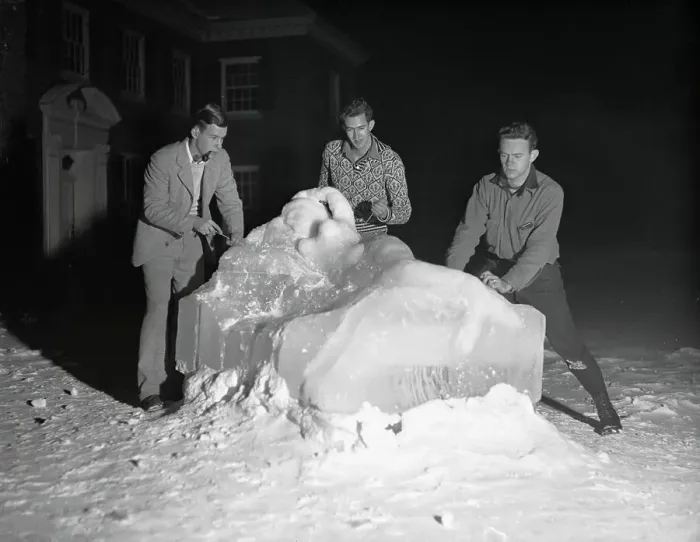 Framed Print : Ice Artists Preparing a Design Framed Print : Ice Artists Preparing a Design