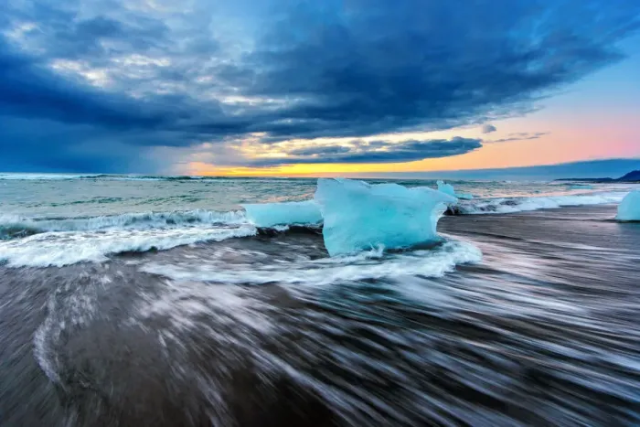 Framed Print : Ice on beach Framed Print : Ice on beach
