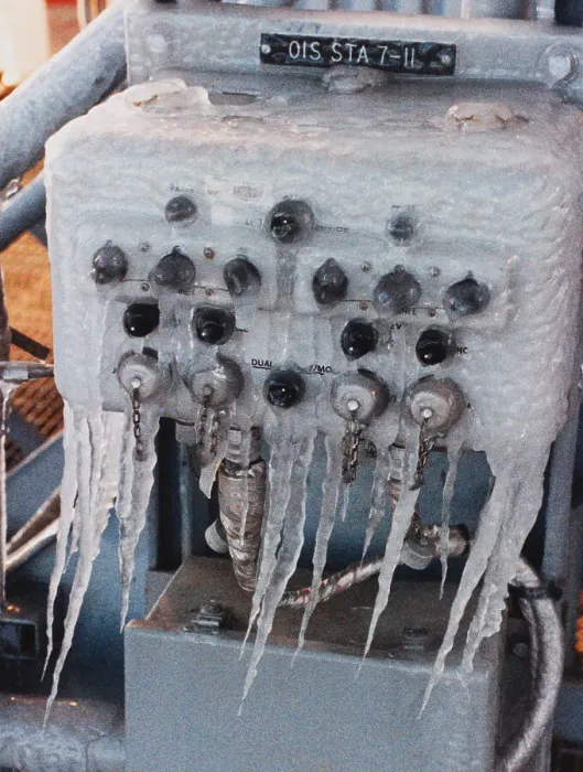 Framed Print : Ice Covering Communications Box Framed Print : Ice Covering Communications Box
