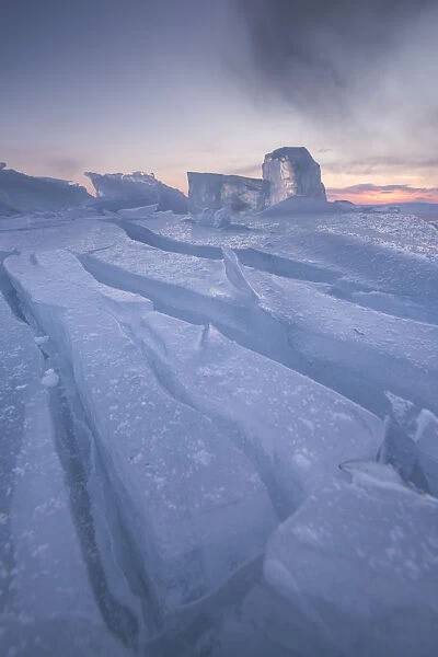 Ice crack at Baikal lake