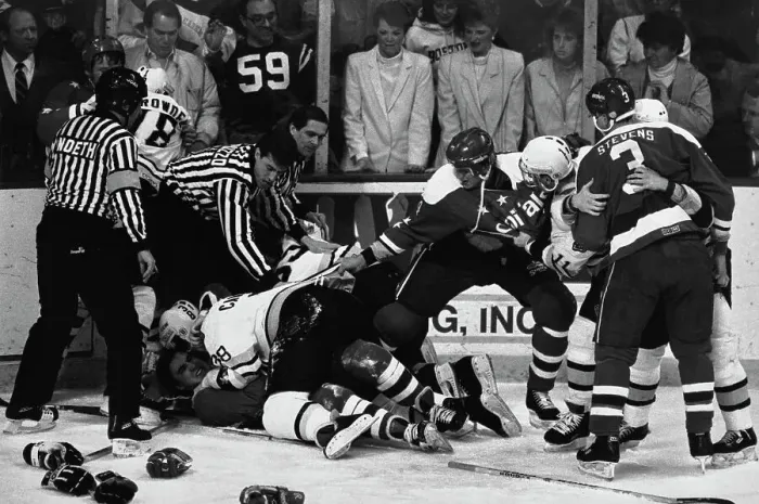 Framed Print : Ice Hockey Fight Framed Print : Ice Hockey Fight