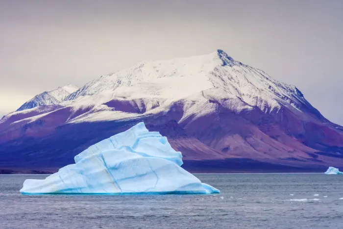 Framed Print : Iceberg on Antarctic Sound, King Oscar Fjord, Greenland National Park, Denmark