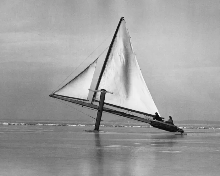 Framed Print : Iceboating Framed Print : Iceboating