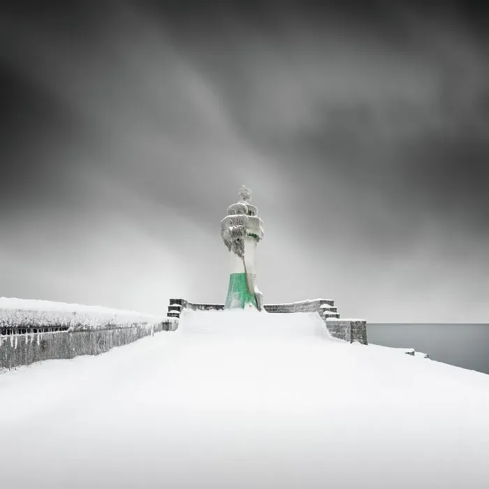 Framed Print : Iced lighthouse in the harbour of Sassnitz, Ruegen, Germany Framed Print : Iced lighthouse in the harbour of Sassnitz, Ruegen, Germany