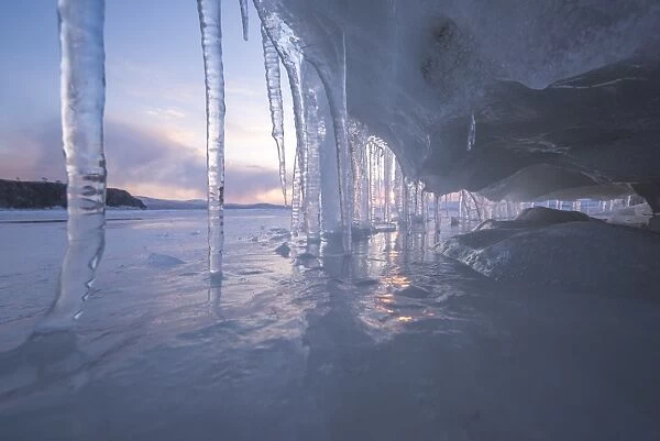 icicle at Baikal lake