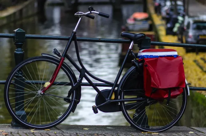 Framed Print : The Iconic Bicycle Culture of Urban Amsterdam