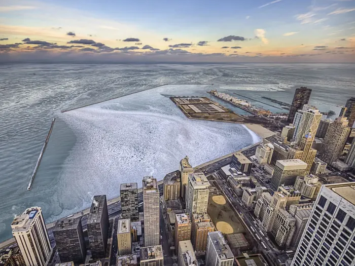 Framed Print : Icy Lake Michigan Framed Print : Icy Lake Michigan