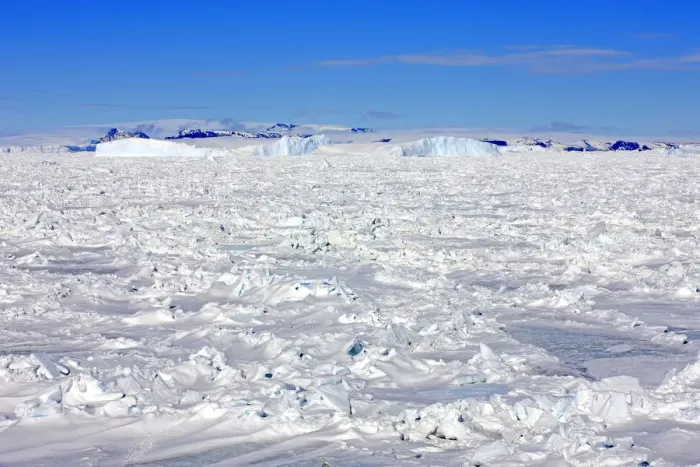 Framed Print : Icy landscape, pack ice, Weddell Sea, Antarctica