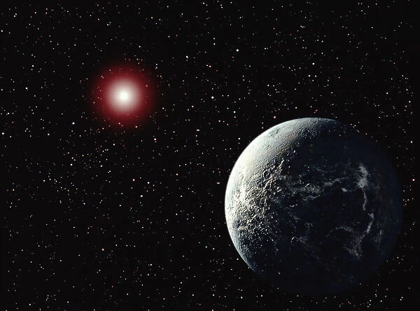 Icy planet (OGLE-2005) orbiting a dim red star (BLG-390Lb)