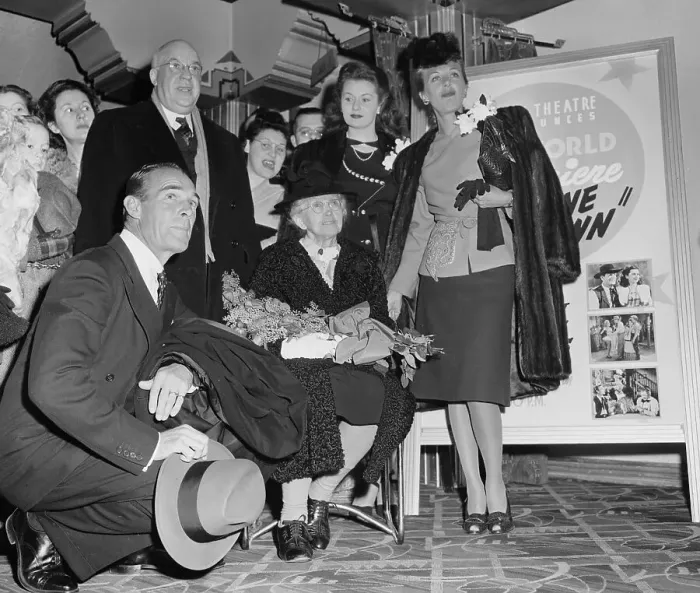 Framed Print : Ida Eisenhower with cast of Abilene Town