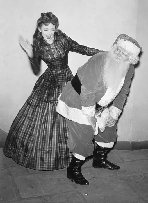 Framed Print : Ida Lupino Giving Santa Birthday Spanking Framed Print : Ida Lupino Giving Santa Birthday Spanking