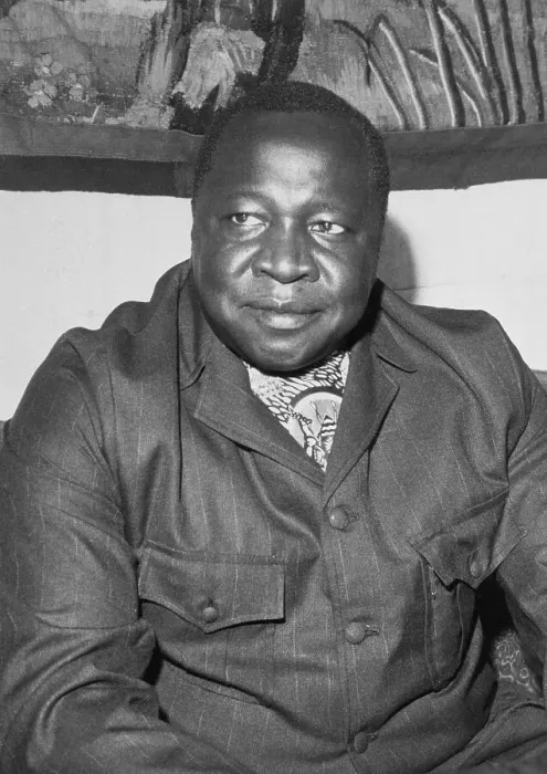 Framed Print : Idi Amin, Uganda's President for Life, as he appeared in April 1976 Framed Print : Idi Amin, Uganda's President for Life, as he appeared in April 1976