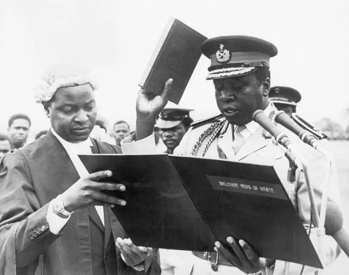 Framed Print : Idi Amin Taking Oath Of Office Framed Print : Idi Amin Taking Oath Of Office