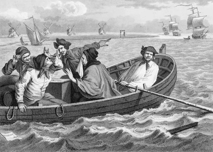 Framed Print : Idle Prentice sent to sea, by William Hogarth Framed Print : Idle Prentice sent to sea, by William Hogarth