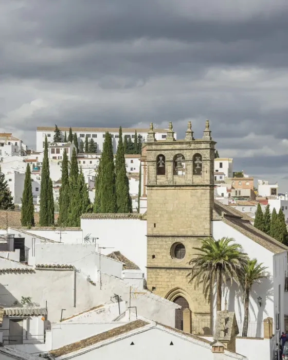 Framed Print : Iglesia Padre Jesus church, from the Casa del Rey Moro, Ronda, Malaga province, Andalucia, Spain