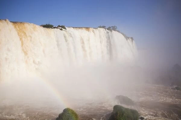 IguaAzu Waterfalls with rainbow, Brazil