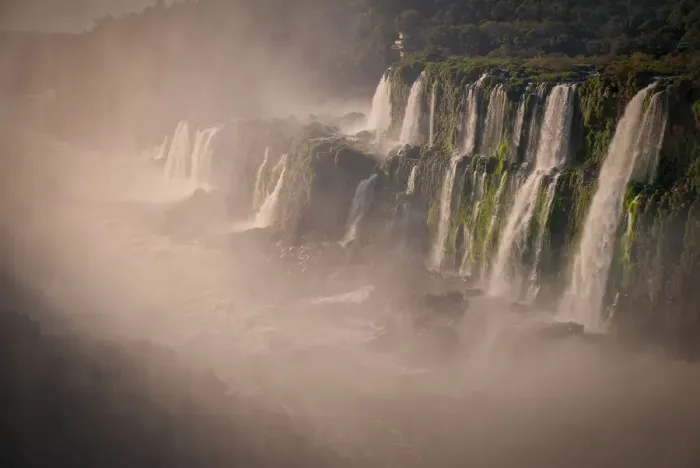 Framed Print : Part of The Iguazu Falls seen from the Argentinian National Park, Misiones, Argentina