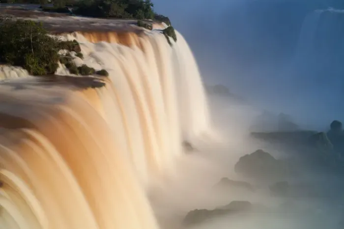 Framed Print : Iguazu Waterfall at Sunset Framed Print : Iguazu Waterfall at Sunset