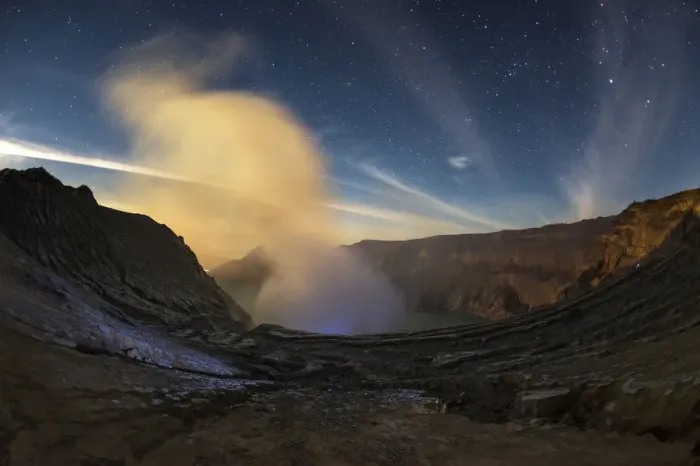 Framed Print : Ijen Crater Framed Print : Ijen Crater