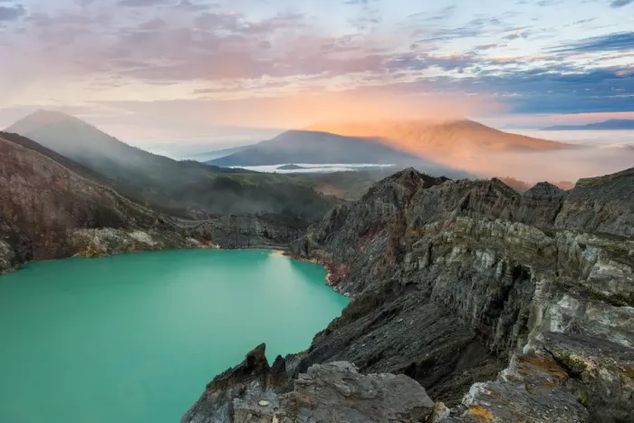 Framed Print : Ijen crater, East Java, Indonesia Framed Print : Ijen crater, East Java, Indonesia