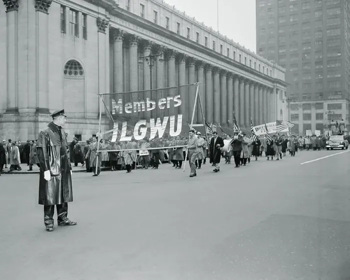 Framed Print : ILGWU Members Carrying Sign in May Day Parade Framed Print : ILGWU Members Carrying Sign in May Day Parade