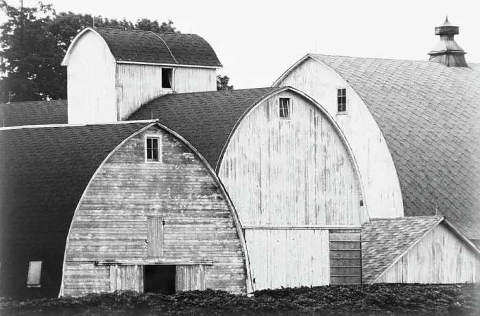 Framed Print : Illinois Barns with Rounded Roofs Framed Print : Illinois Barns with Rounded Roofs