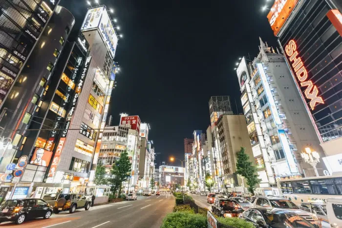 Framed Print : Illuminated streets of Shinjuku at night, Tokyo, Japan Framed Print : Illuminated streets of Shinjuku at night, Tokyo, Japan