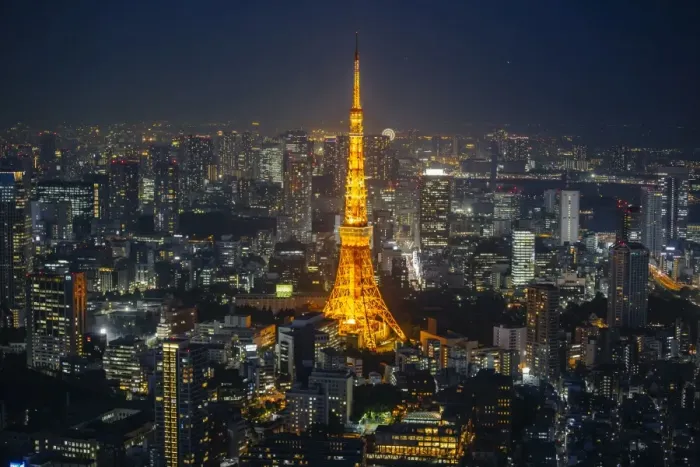 Framed Print : Illuminated Tokyo Tower at night, Tokyo, Japan Framed Print : Illuminated Tokyo Tower at night, Tokyo, Japan