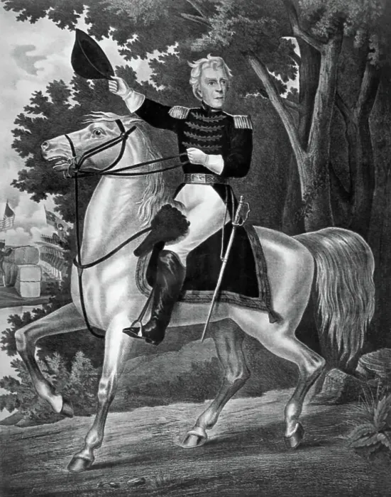 Framed Print : Illus / Andrew Jackson On Horseback Framed Print : Illus / Andrew Jackson On Horseback