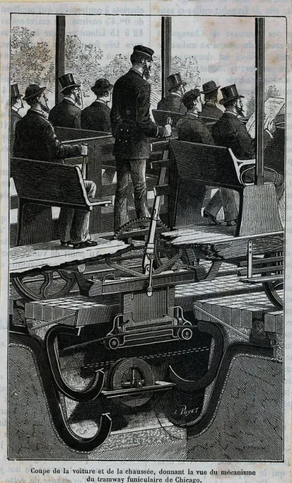 Framed Print : Illus. Of Cable Car W / Underground View Framed Print : Illus. Of Cable Car W / Underground View