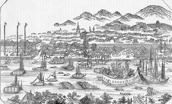 Framed Print : Illus. Of City Of Canton Framed Print : Illus. Of City Of Canton