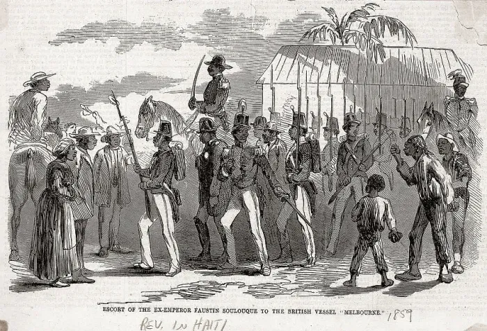 Framed Print : Illus / Emperor Faustin Escorted Thru Town Framed Print : Illus / Emperor Faustin Escorted Thru Town