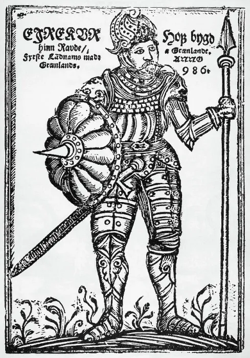 Framed Print : Illus- Eric The Red In Armor W / Spear Framed Print : Illus- Eric The Red In Armor W / Spear