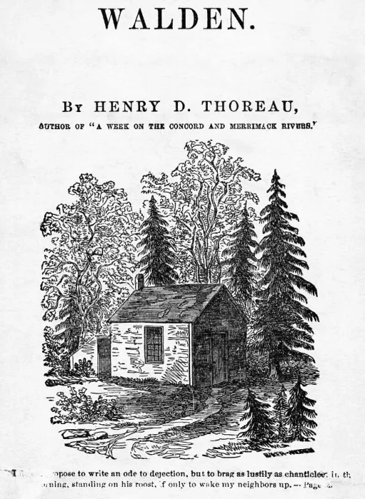 Framed Print : Illus. Of Henry Thoreau's Hut; From Walden Framed Print : Illus. Of Henry Thoreau's Hut; From Walden