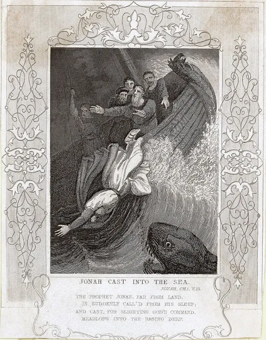 Framed Print : Illus / Jonah Being Cast Into Sea Framed Print : Illus / Jonah Being Cast Into Sea