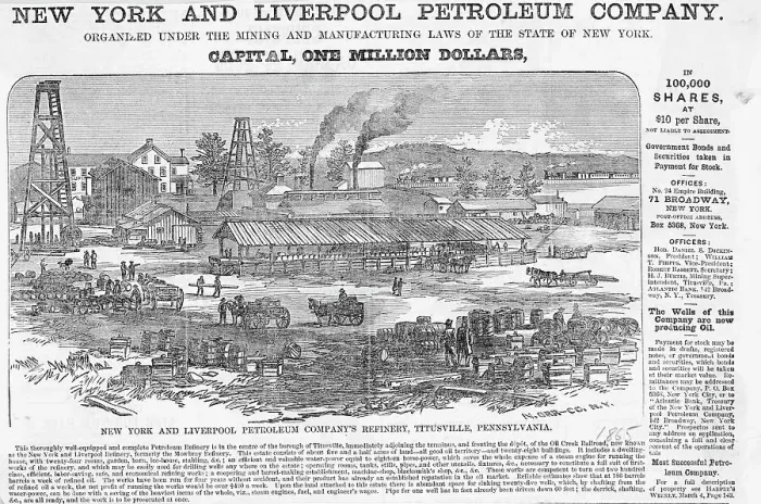 Framed Print : Illus. Of Oil Refinery, 1865 Framed Print : Illus. Of Oil Refinery, 1865
