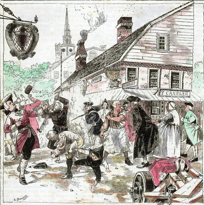 Framed Print : Illus. Of Revolutionary War Battle Framed Print : Illus. Of Revolutionary War Battle