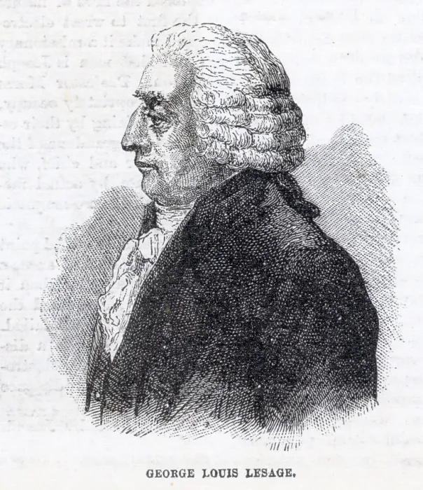 Framed Print : Illust.; George Louis Lesage, Inventor