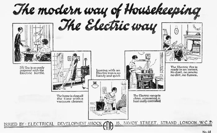 Framed Print : Illust. Of Housekeeping W / Electricity Framed Print : Illust. Of Housekeeping W / Electricity