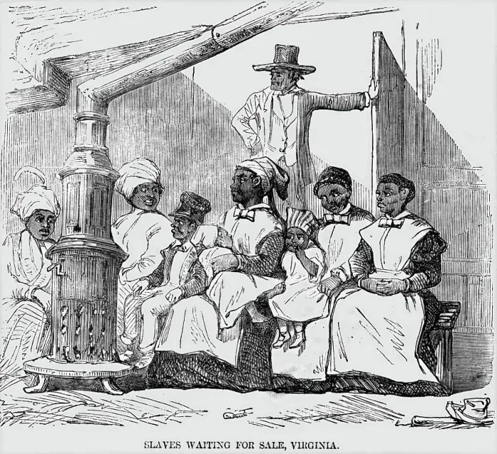 Framed Print : Illust. Slaves Waiting For Sale Framed Print : Illust. Slaves Waiting For Sale