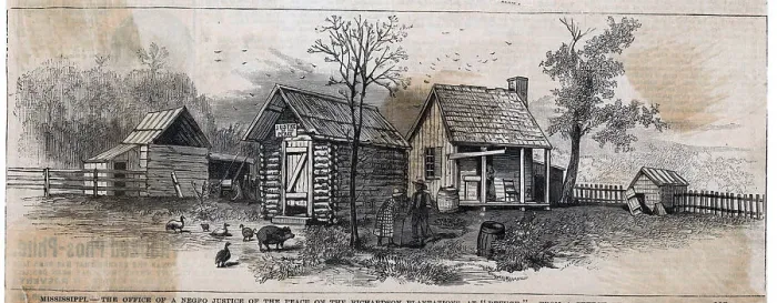 Framed Print : Illust.;African Am Man And Woman On Farm