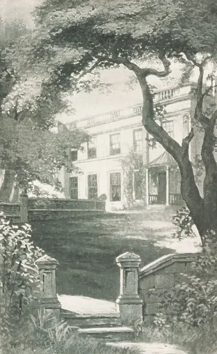 Framed Print : Illustrated Exterior of British Author George Eliot's Home Framed Print : Illustrated Exterior of British Author George Eliot's Home
