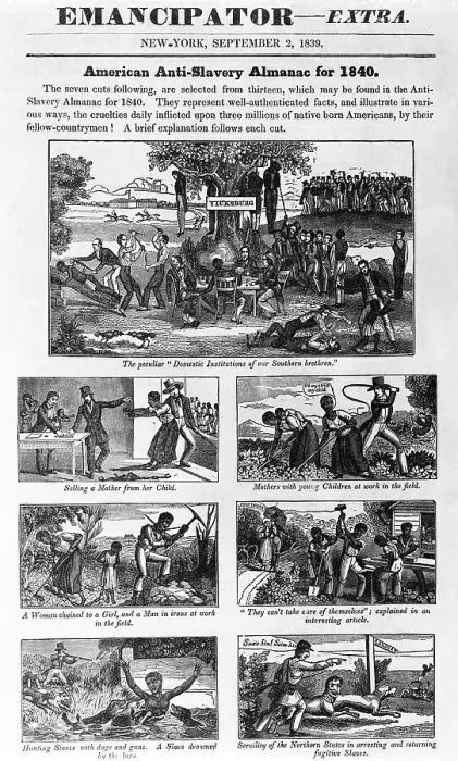 Framed Print : Illustrated Front Page, Emancipator, 1839 Framed Print : Illustrated Front Page, Emancipator, 1839