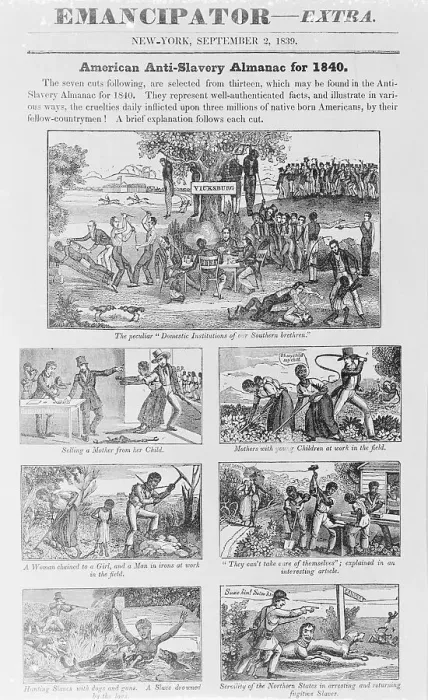 Framed Print : Illustrated Front Page of the Emancipator Framed Print : Illustrated Front Page of the Emancipator
