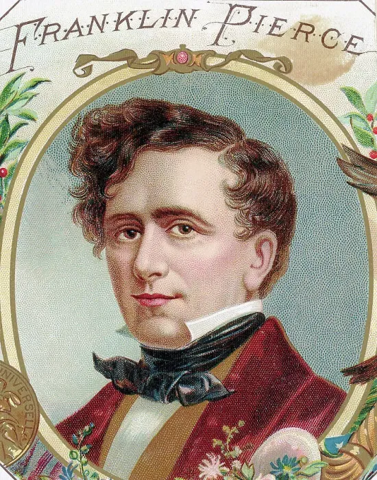 Framed Print : Illustrated Portrait Of Franklin Pierce