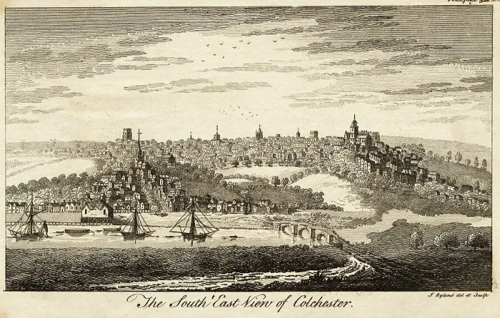 Framed Print : Illustrated South East View of Colchester Framed Print : Illustrated South East View of Colchester